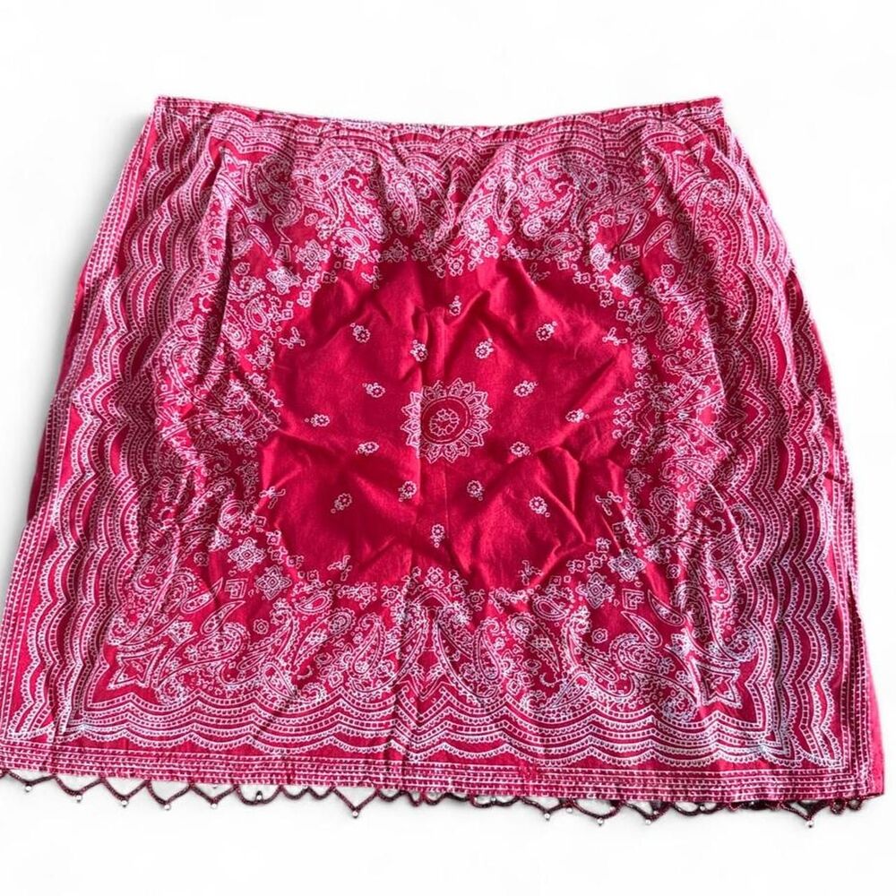Boston-proper Women's Red and white Skirt